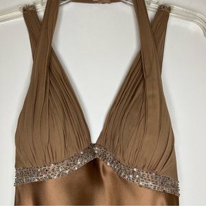 David’s Bridal 100% silk dress with embellished straps